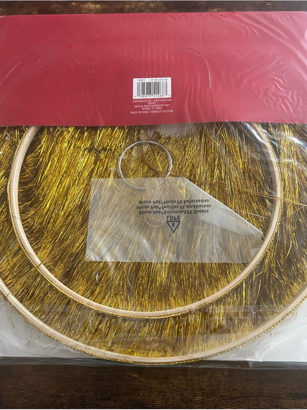 Ashland Gold Tinsel Hanging Chandelier - Picture 3 of 4